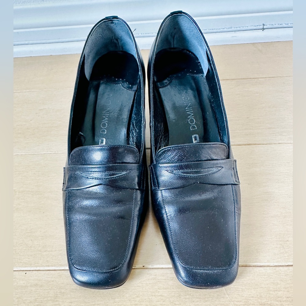 Black Leather Loafer Shoes from Japan, Black, Size 5.5 (Japan Size 23)